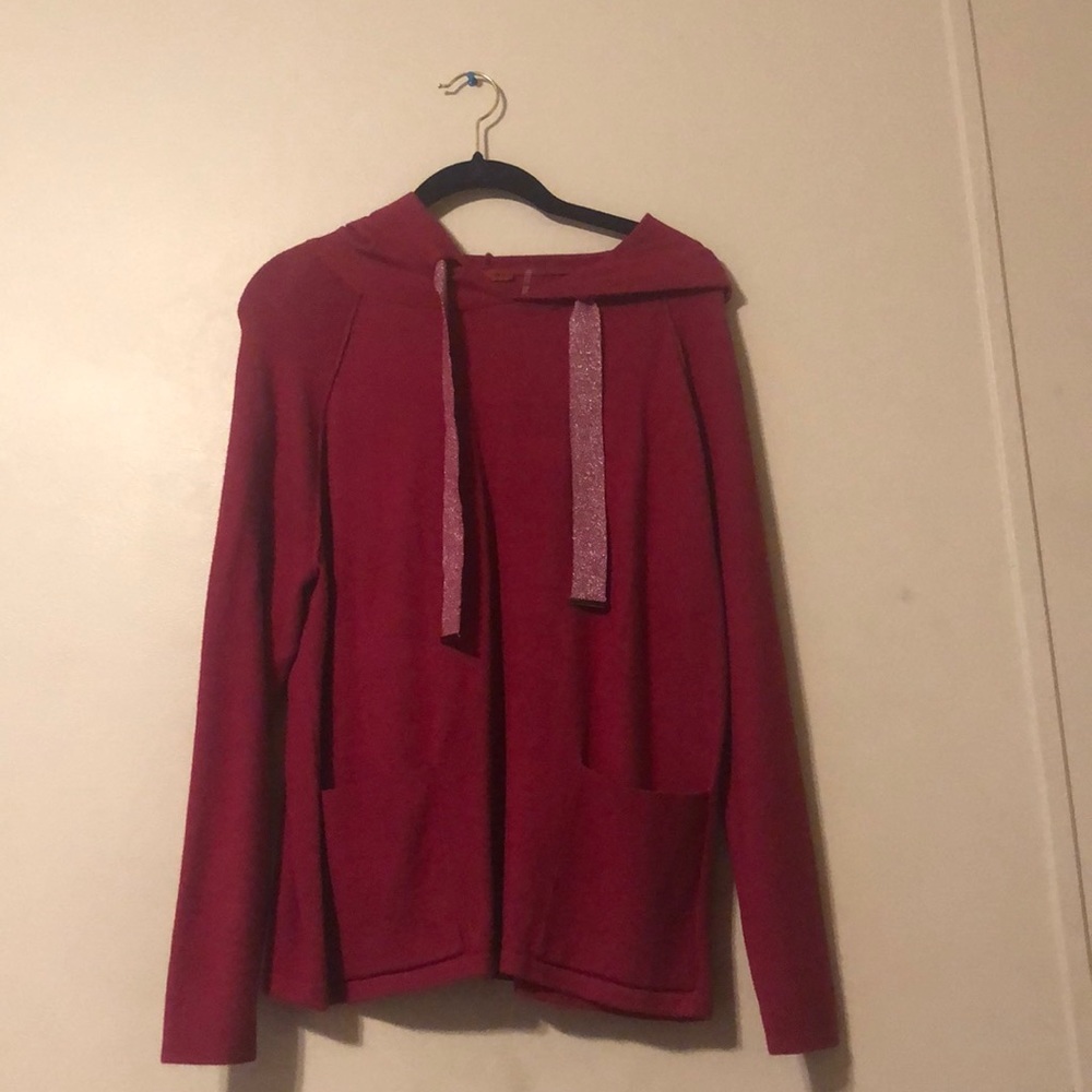 Dark Pink Pullover Sweater